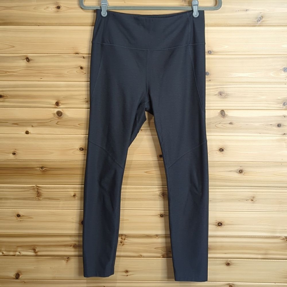 Outdoor Voices Womens Leggings Medium Gray High Rise 26" Inseam Flat Waistband